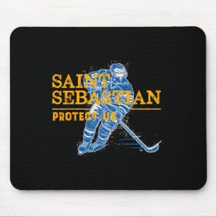 St. Sebastian Hockey Patron Heiliger Sportler Mousepad