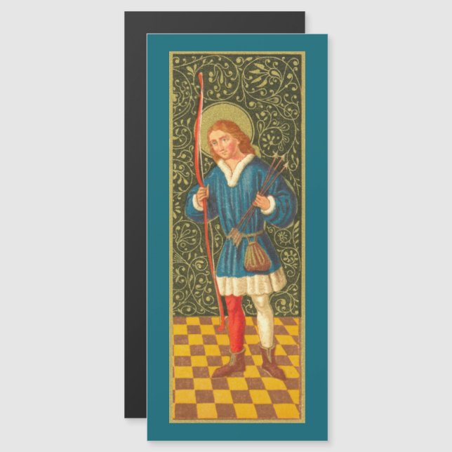 St. Sebastian (PA 01b) Magnetic Greeting Card Magnetkarte (Vorne/Hinten)