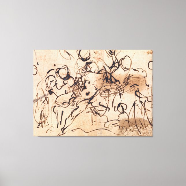 St. Sebastian plejes af kvinderne oder Der Tod des Leinwanddruck (Vorderseite)