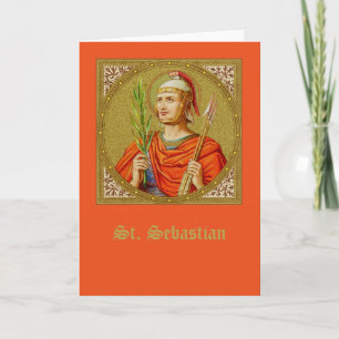 St. Sebastian (SNV 24) (SqIm) Grün Leere Grußkart Karte