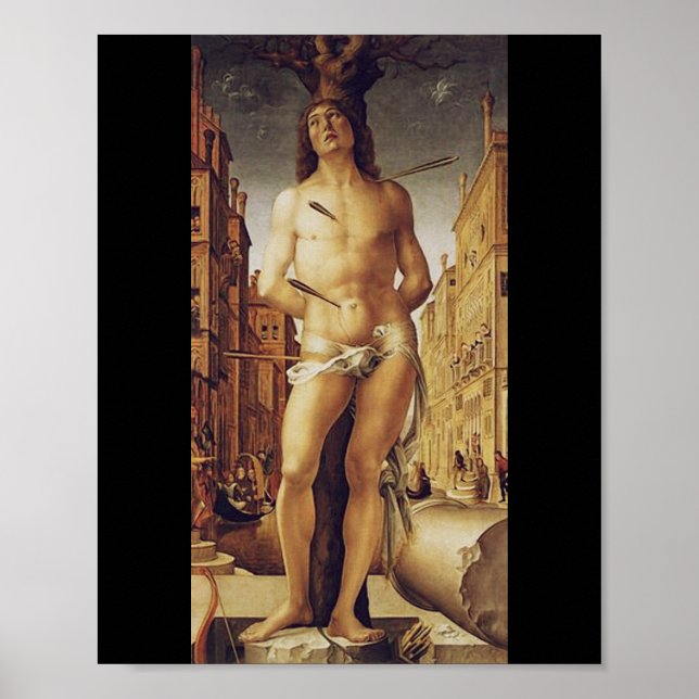 St Sebastian von Liberale Da Verona Poster (Vorne)