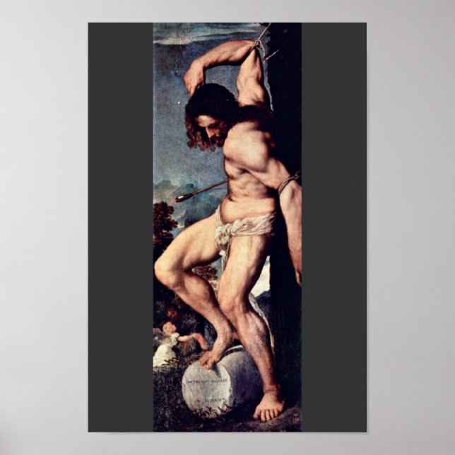St. Sebastian Von Tizian (beste Qualität) Poster (Vorne)