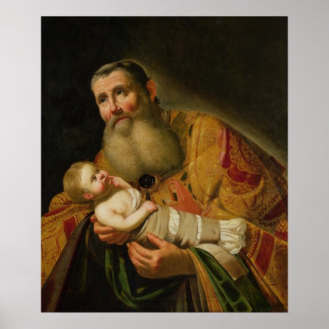 St. Simeon Vorstellung des Säuglings Christus Poster (Vorne)