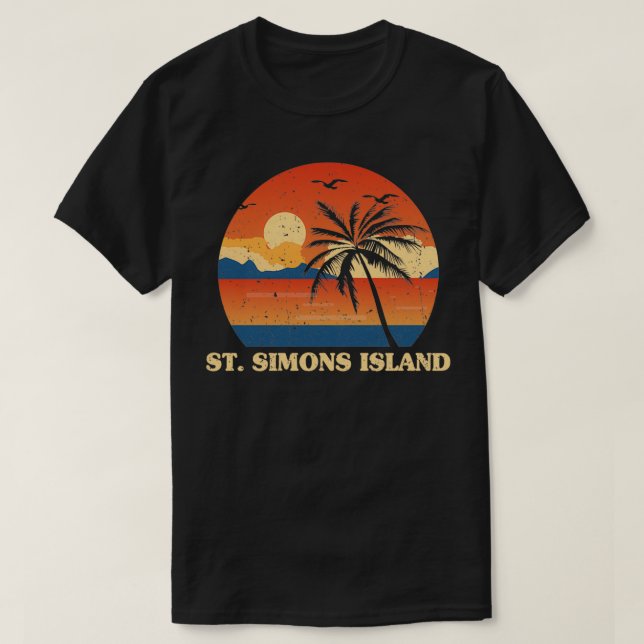 St Simons Island Georgia GA Summer St T-Shirt (Design vorne)