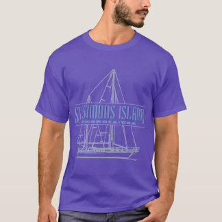 St Simons Island Georgia Segelboot Souvenir Oversi T-Shirt