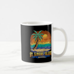 St. Simons Island Georgia Vintag Distressed Souve Kaffeetasse