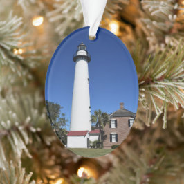 St Simons Island Lighthouse an Weihnachten Ornament