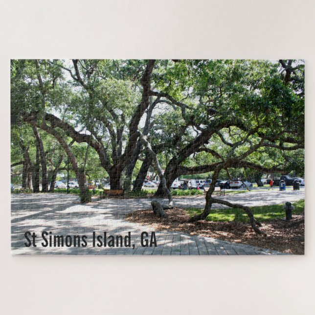 St Simons Island Live Oak Trees Puzzle (Horizontal)