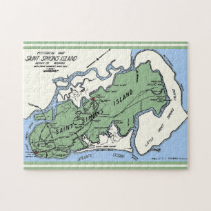 St Simons Island Map Puzzle