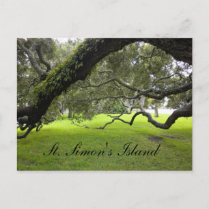 St. Simons Island Travel Postcard Postkarte