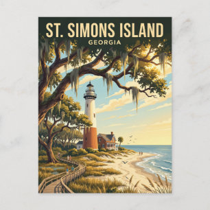 St. Simons Island USA Postkarte