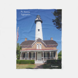 St. Simons Lighthouse Fleece Decke
