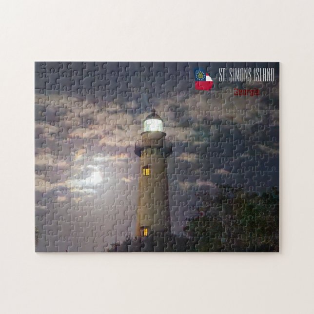 St. Simons Lighthouse - Georgien - Puzzle (Horizontal)