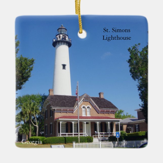 St. Simons Lighthouse Keramikornament (Vorderseite)