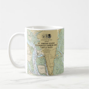 St Simons Sound Brunswick Hafen und Turtle River Kaffeetasse