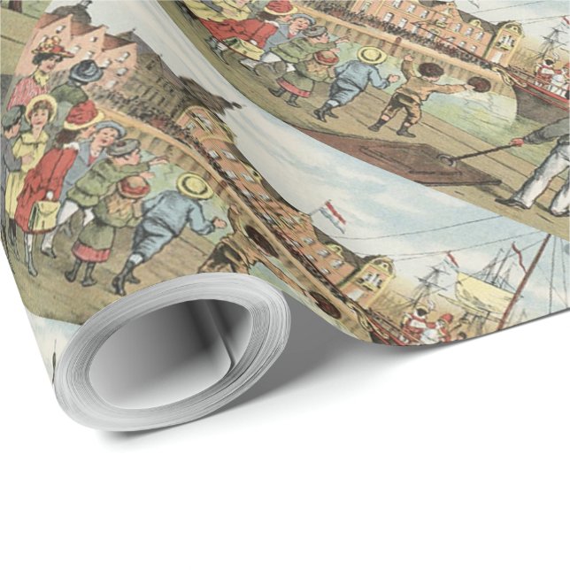 St. Sinterklaas Holländer des Nicks Geschenkpapier (Rolleneckpunkt)