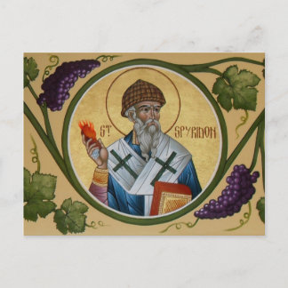 St. Spyridon Prayer Card Postkarte