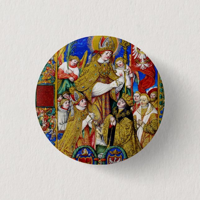 St. Stanislaus Bishop und Martyr Button (Vorderseite)