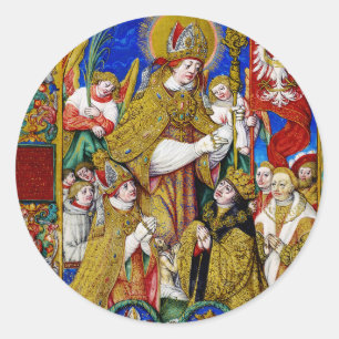 St. Stanislaus Bishop und Martyr Runder Aufkleber