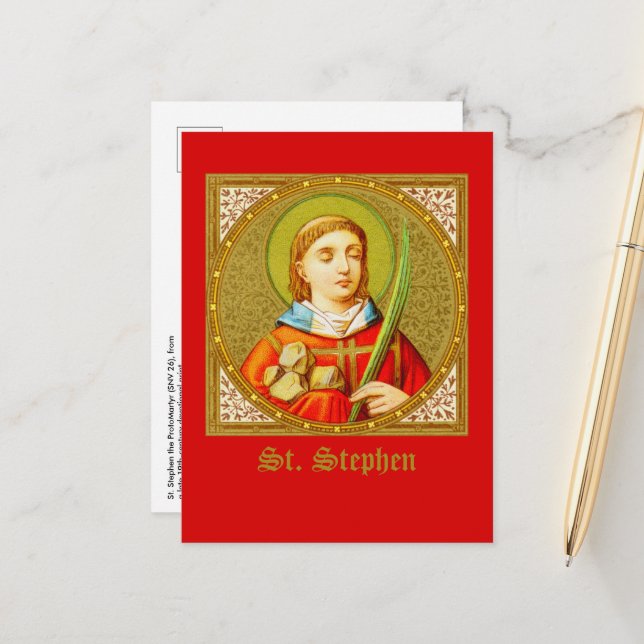 St. Stephen (SNV 26) (Square Image) Vertikal Postkarte (Vorderseite/Rückseite Beispiel)