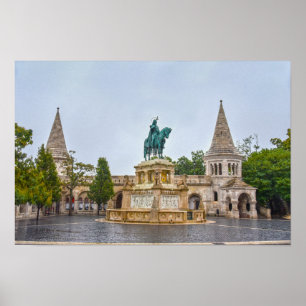 St. Stephen Statue, Budapest, Ungarn Poster