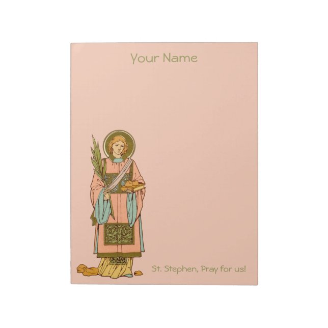 St. Stephen the ProtoMartyr (RLS 17) 8.5"x11" Notizblock (Rotiert)