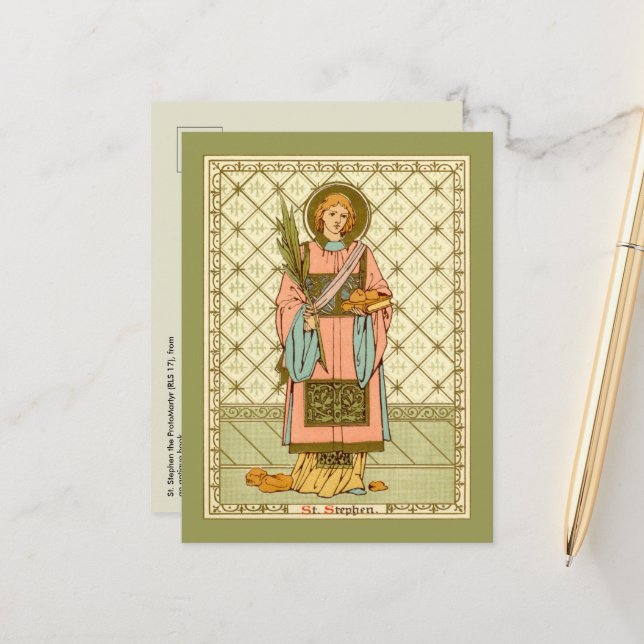 St. Stephen the ProtoMartyr (RLS 17) Postkarte (Vorderseite/Rückseite Beispiel)