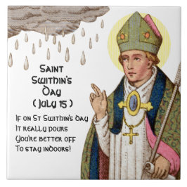 St. Swithins Tag (Berühmtes Gedicht - Kurze Versio Fliese