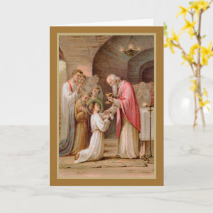 St Tarcisius Empfängt die Eucharistie (BL 02) Blan Karte