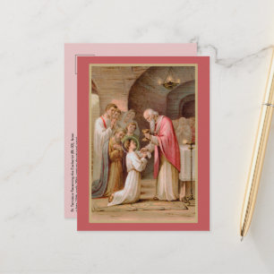 St. Tarcisius empfängt die Eucharistie (BL 02) Postkarte