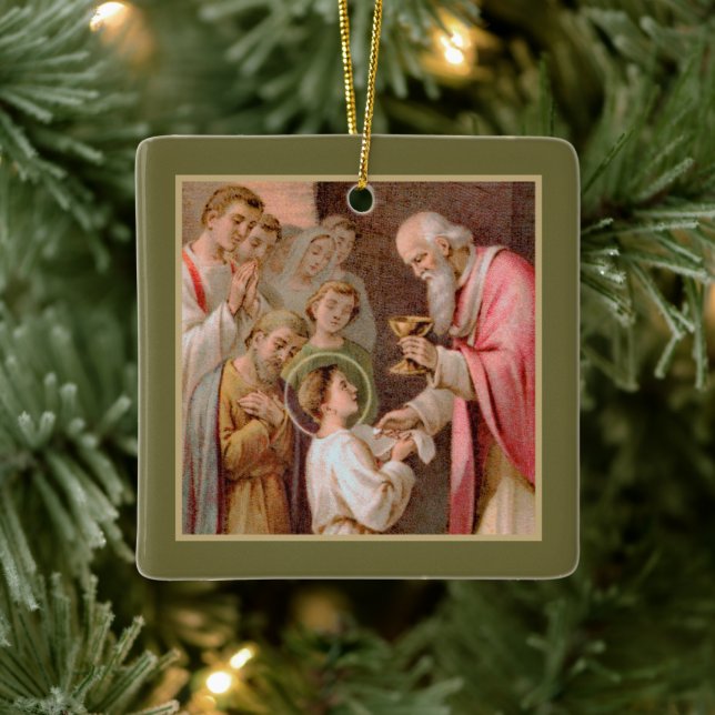 St. Tarcisius Erhalt der Eucharist (BL 02) x2 Keramikornament (Baum)