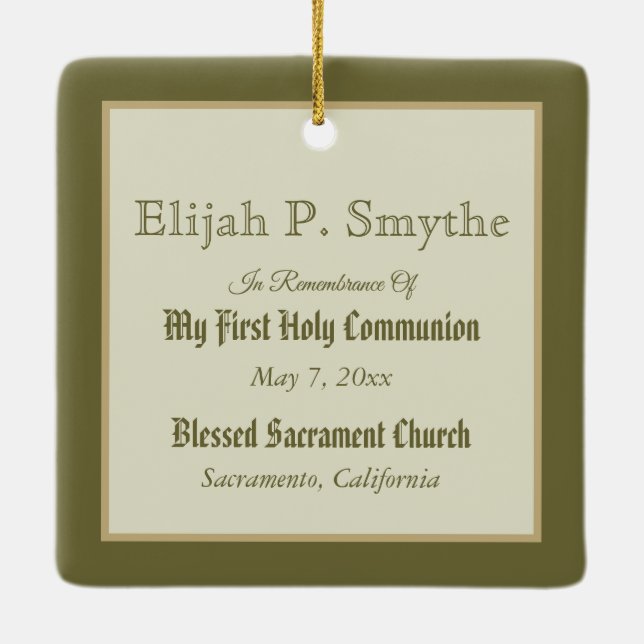 St. Tarcisius Erhalt der Eucharistie (BL 02) Keramikornament (Rückseite)