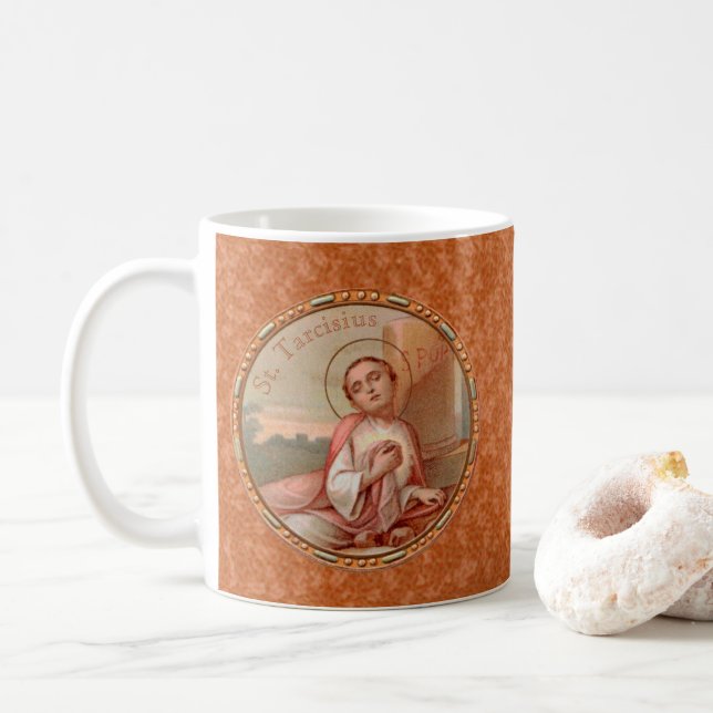 St. Tarcisius of Rome Roundel (BF 004) Kaffeetasse (Mit Donut)
