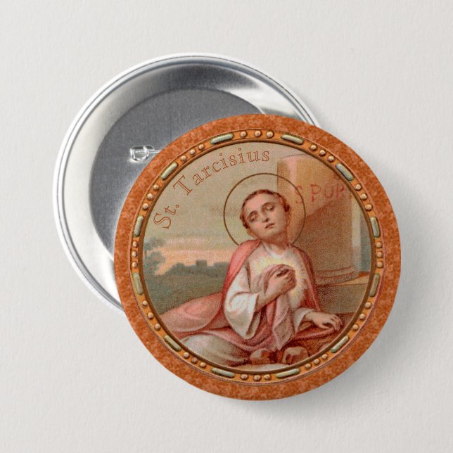 St. Tarcisius von Rom Rundel (BF 004) Button (Vorne & Hinten)