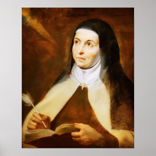 St Teresa de Avila Jesus Katholischer Heilige Rube Poster