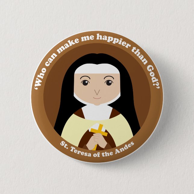St. Teresa der Anden Button (Vorderseite)