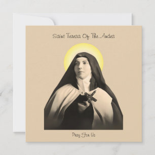 ST. TERESA DER ANDES FEIERTAGSKARTE