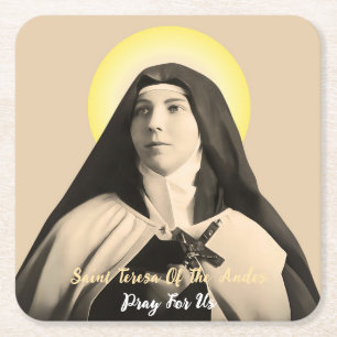 ST. TERESA DER ANDES RECHTECKIGER PAPPUNTERSETZER
