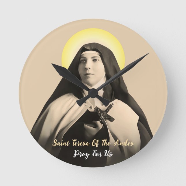 ST. TERESA DER ANDES RUNDE WANDUHR (Vorderseite)