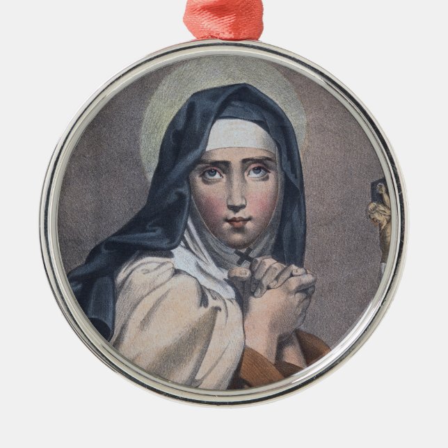 St. Teresa of Avila (M 008) Circular Ornament Aus Metall (Vorne)