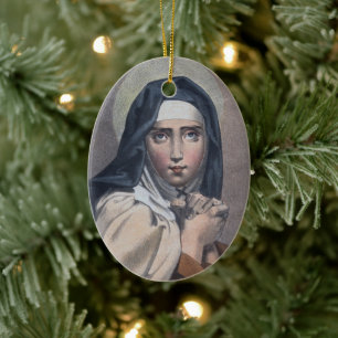 St. Teresa of Avila (M 008) Oval Keramik Ornament