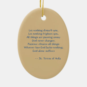 St. Teresa of Avila (SAU 28) Oval Keramik Ornament