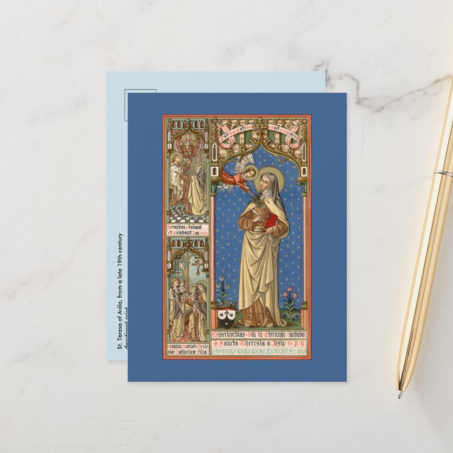 St. Teresa of Avila (SAU 28) Postkarte (Vorderseite/Rückseite Beispiel)