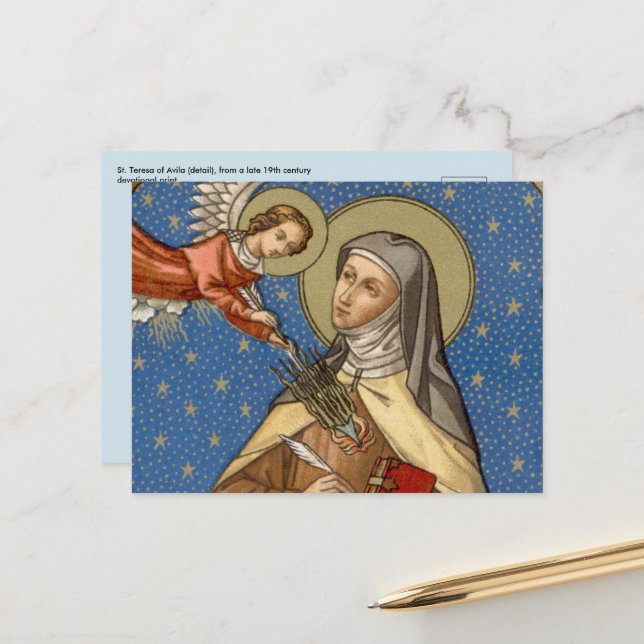 St. Teresa of Avila (SAU 28) Postkarte (Vorderseite/Rückseite Beispiel)