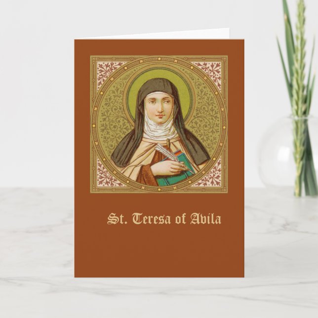 St Teresa of Avila (SNV27) Blank Greeting Karte (Vorderseite)