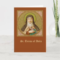 St Teresa of Avila (SNV27) Blank Greeting