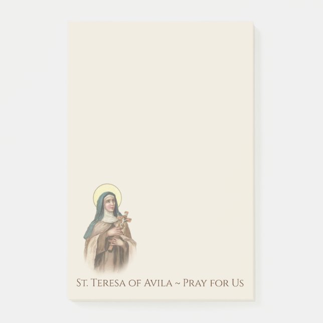 St Teresa religiöser Carmelite Nonne Avila Post-it Klebezettel (Vorderseite)