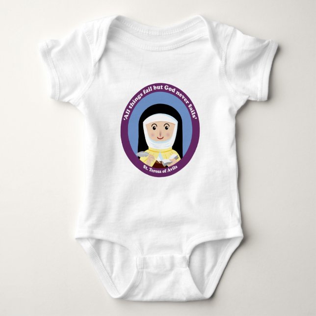 St. Teresa von Avila Baby Strampler (Vorderseite)
