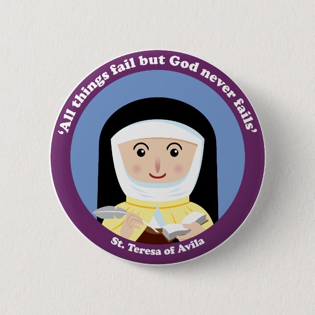 St Teresa von Avila Button (Vorderseite)