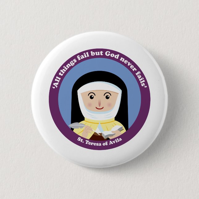 St Teresa von Avila Button (Vorderseite)